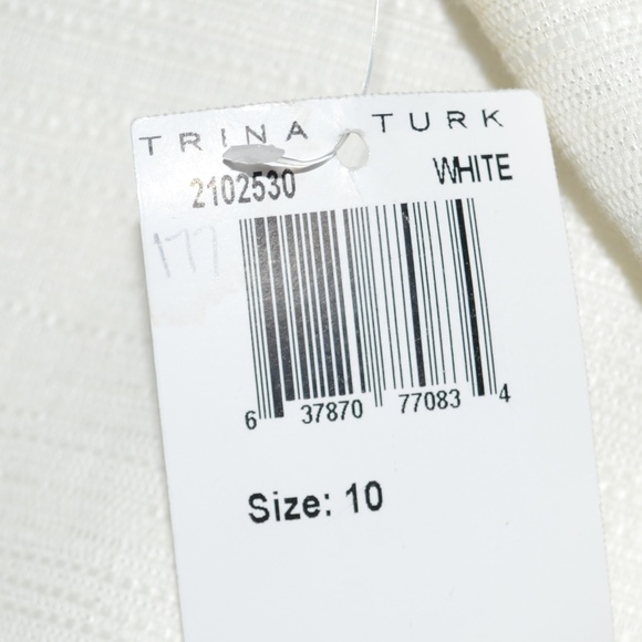 Trina Turk Textured Little Cream Sheath Dress Size 10 NWT - Picture 11 of 11